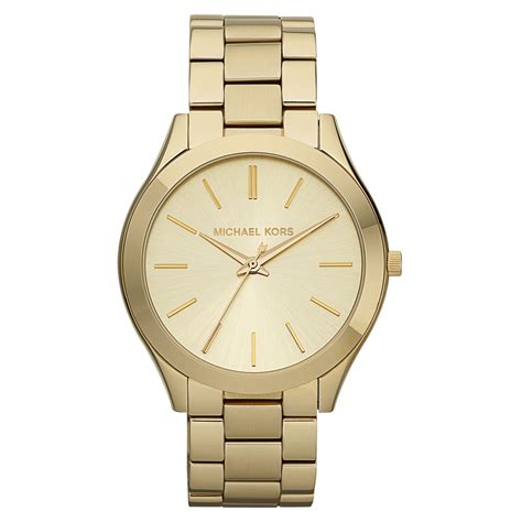 gold stainless steel michael kors watch|Michael Kors runway watch slim.